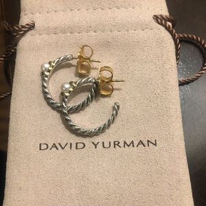 David Yurman earring with pearl.